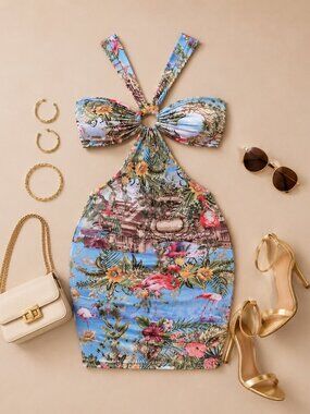 💙Halter O Ring Cut Out Waist Dress💙